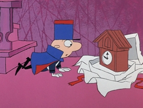 Screenshots from the 1966 DePatie Freleng cartoon Napoleon Blown-Aparte