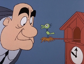 Screenshots from the 1966 DePatie Freleng cartoon Napoleon Blown-Aparte