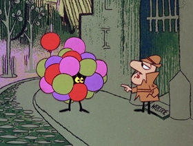 Screenshots from the 1966 DePatie Freleng cartoon Napoleon Blown-Aparte