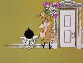 Screenshots from the 1966 DePatie Freleng cartoon Napoleon Blown-Aparte