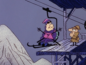 Screenshots from the 1966 DePatie Freleng cartoon Napoleon Blown-Aparte