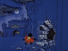 Screenshots from the 1966 DePatie Freleng cartoon Napoleon Blown-Aparte