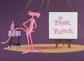 Screenshots from the 1966 DePatie Freleng cartoon Pink Punch