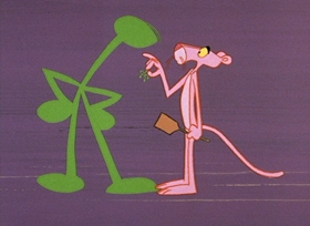 Screenshots from the 1966 DePatie Freleng cartoon Pink Punch