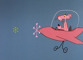 Screenshots from the 1966 DePatie Freleng cartoon Pink Punch