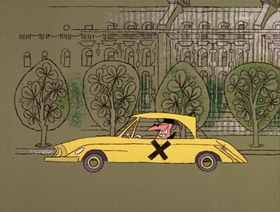 Screenshots from the 1966 DePatie Freleng cartoon Plastered in Paris