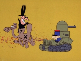Screenshots from the 1966 DePatie Freleng cartoon Plastered in Paris