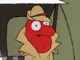 Screenshots from the 1966 DePatie Freleng cartoon Plastered in Paris