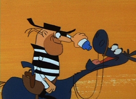 Screenshots from the 1966 DePatie Freleng cartoon Vitamin Pink