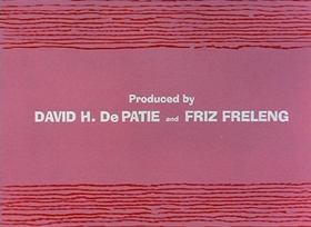 Screenshots from the 1966 DePatie Freleng cartoon The Pink Blueprint