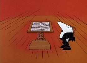 Screenshots from the 1966 DePatie Freleng cartoon Pink, Plunk, Plink