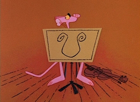 Screenshots from the 1966 DePatie Freleng cartoon Pink, Plunk, Plink