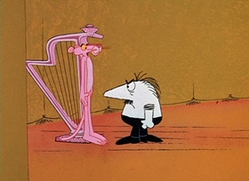 Screenshots from the 1966 DePatie Freleng cartoon Pink, Plunk, Plink
