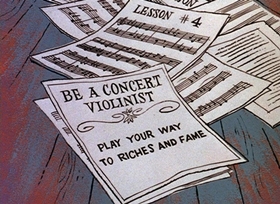 Screenshots from the 1966 DePatie Freleng cartoon Pink, Plunk, Plink