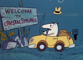 Screenshots from the 1966 DePatie Freleng cartoon Smile Pretty, Say Pink