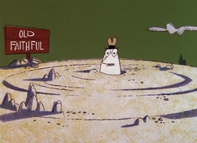 Screenshots from the 1966 DePatie Freleng cartoon Smile Pretty, Say Pink
