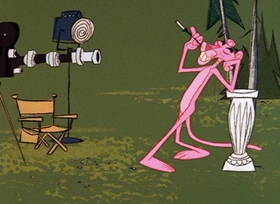 Screenshots from the 1966 DePatie Freleng cartoon Smile Pretty, Say Pink