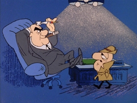 Screenshots from the 1966 DePatie Freleng cartoon Cock-A-Doodle Deux-Deux