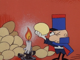 Screenshots from the 1966 DePatie Freleng cartoon Cock-A-Doodle Deux-Deux