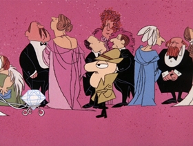 Screenshots from the 1966 DePatie Freleng cartoon Cock-A-Doodle Deux-Deux