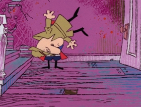 Screenshots from the 1966 DePatie Freleng cartoon Ape Suzette