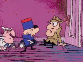 Screenshots from the 1966 DePatie Freleng cartoon Ape Suzette