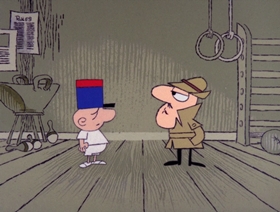 Screenshots from the 1966 DePatie Freleng cartoon Ape Suzette