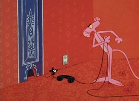 Screenshots from the 1966 DePatie Freleng cartoon Pink-A-Boo