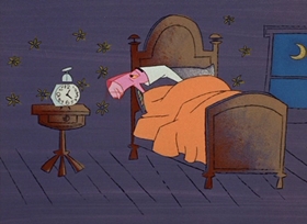 Screenshots from the 1966 DePatie Freleng cartoon Pink-A-Boo