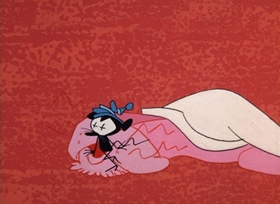 Screenshots from the 1966 DePatie Freleng cartoon Pink-A-Boo