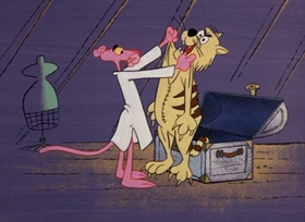 Screenshots from the 1966 DePatie Freleng cartoon Pink-A-Boo