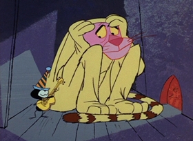 Screenshots from the 1966 DePatie Freleng cartoon Pink-A-Boo