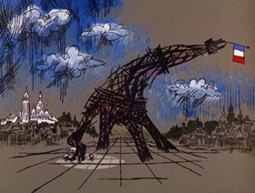 Screenshots from the 1966 DePatie Freleng cartoon The Pique Poquette of Paris