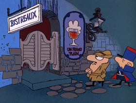 Screenshots from the 1966 DePatie Freleng cartoon The Pique Poquette of Paris
