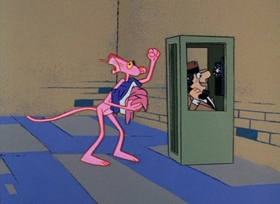 Screenshots from the 1966 DePatie Freleng cartoon Super Pink