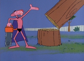 Screenshots from the 1966 DePatie Freleng cartoon Super Pink