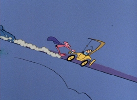 Screenshots from the 1966 DePatie Freleng cartoon Super Pink