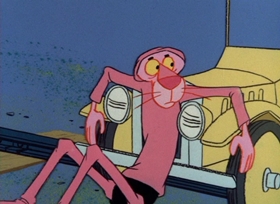 Screenshots from the 1966 DePatie Freleng cartoon Super Pink