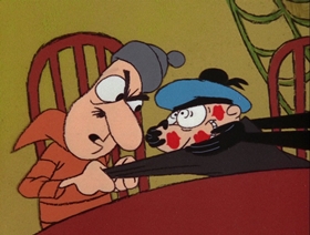 Screenshots from the 1966 DePatie Freleng cartoon Unsafe and Seine