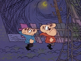 Screenshots from the 1966 DePatie Freleng cartoon Unsafe and Seine