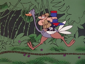Screenshots from the 1966 DePatie Freleng cartoon Unsafe and Seine