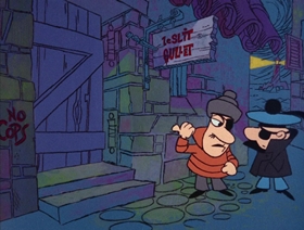 Screenshots from the 1966 DePatie Freleng cartoon Unsafe and Seine