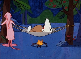 Screenshots from the 1966 DePatie Freleng cartoon Rock A Bye Pinky