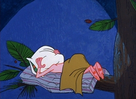 Screenshots from the 1966 DePatie Freleng cartoon Rock A Bye Pinky