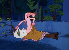 Screenshots from the 1966 DePatie Freleng cartoon Rock A Bye Pinky