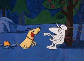 Screenshots from the 1966 DePatie Freleng cartoon Rock A Bye Pinky