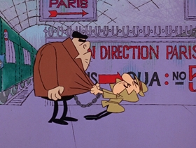 Screenshots from the 1966 DePatie Freleng cartoon Toulouse La Trick