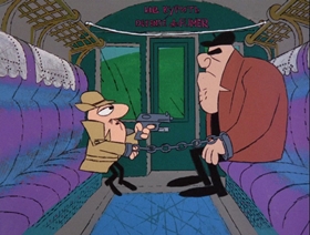 Screenshots from the 1966 DePatie Freleng cartoon Toulouse La Trick