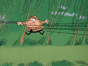 Screenshots from the 1966 DePatie Freleng cartoon Toulouse La Trick