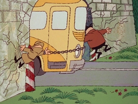Screenshots from the 1966 DePatie Freleng cartoon Toulouse La Trick